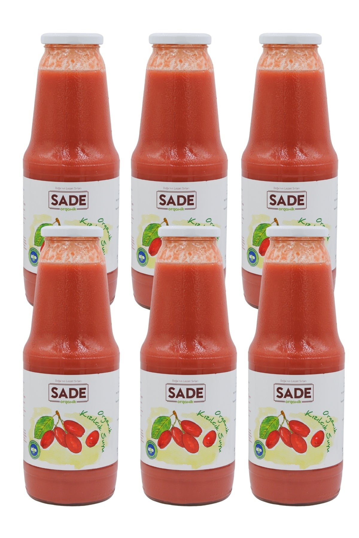 SADE ORGANİK KIZILCIK SUYU 1000 GR.x6'lı