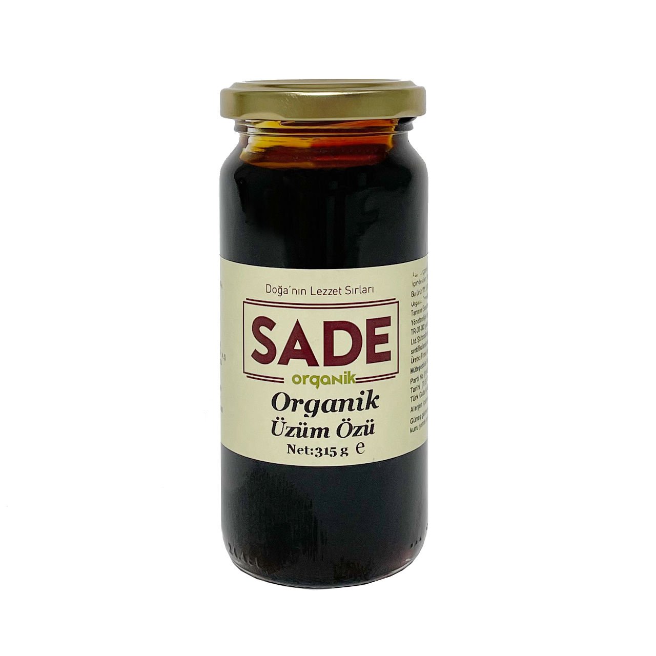 Sade Organik Üzüm Özü 315 Gr