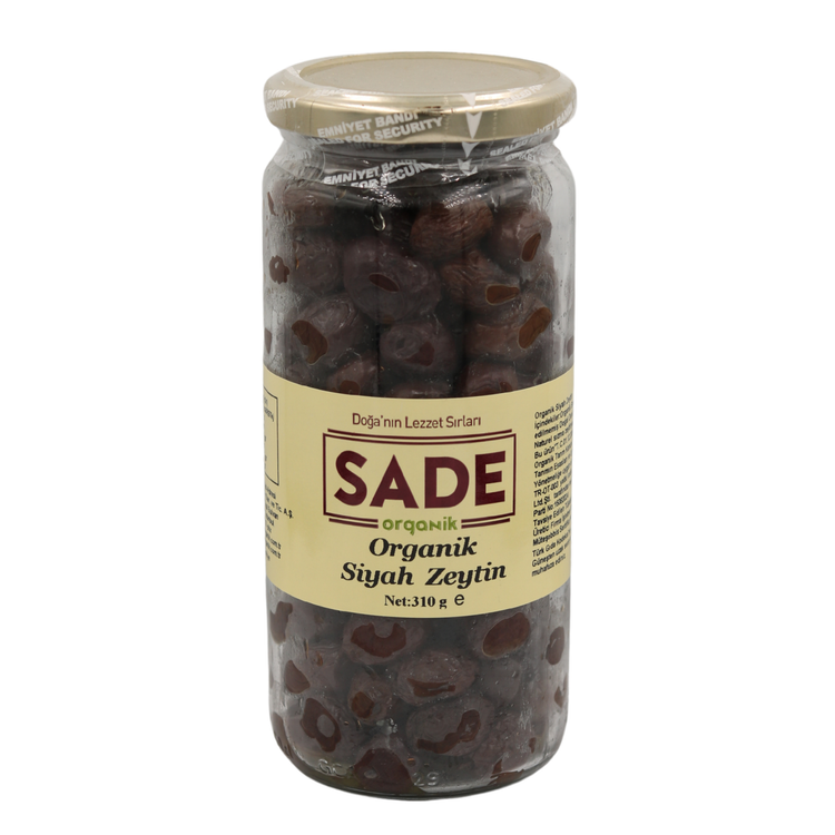 Sade Organik Siyah Zeytin - 310 Gr