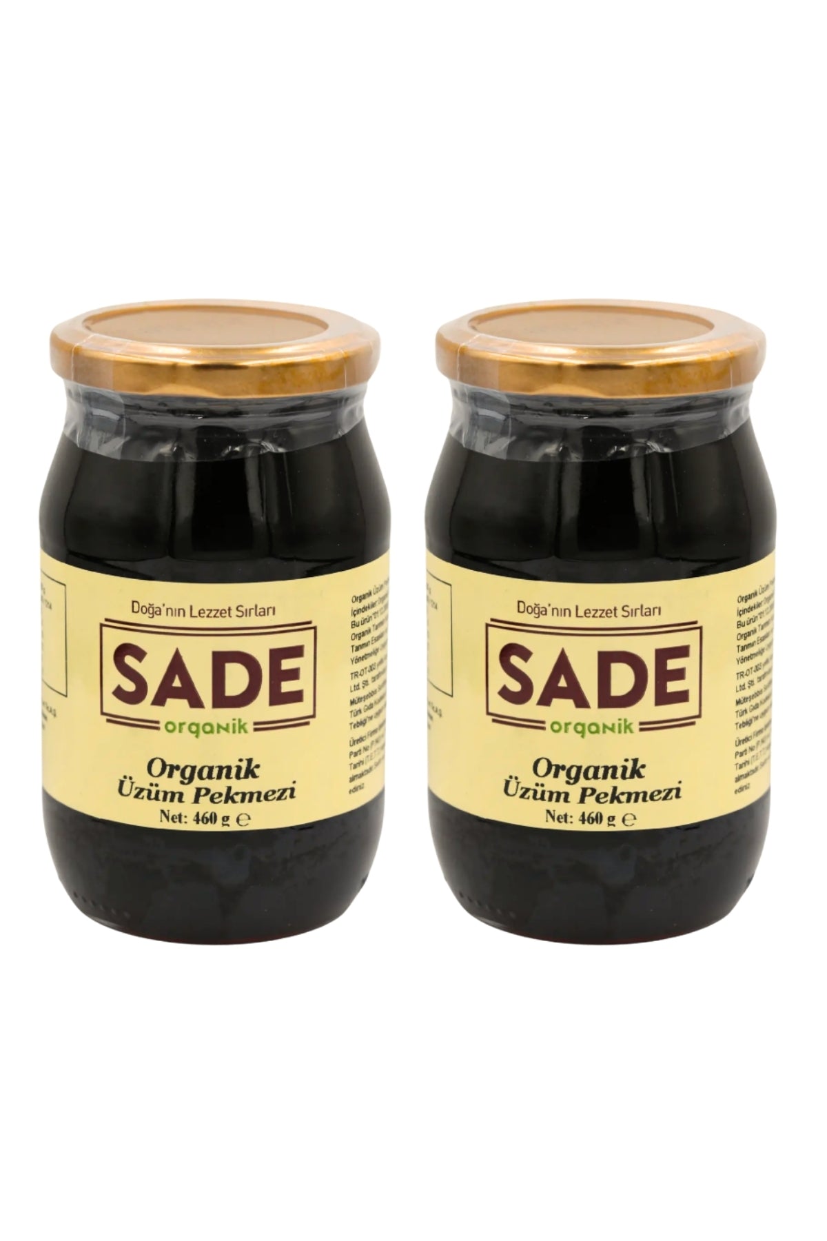 SADE ORGANİK ÜZÜM PEKMEZİ 460 GR 2 Lİ PAKET