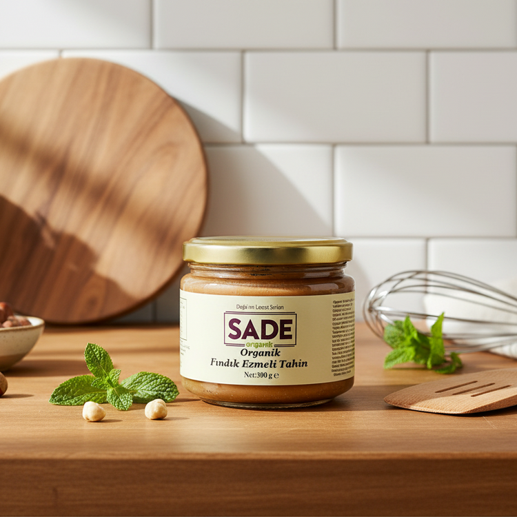Sade Organik Fındık Ezmeli Tahin - 300 Gr