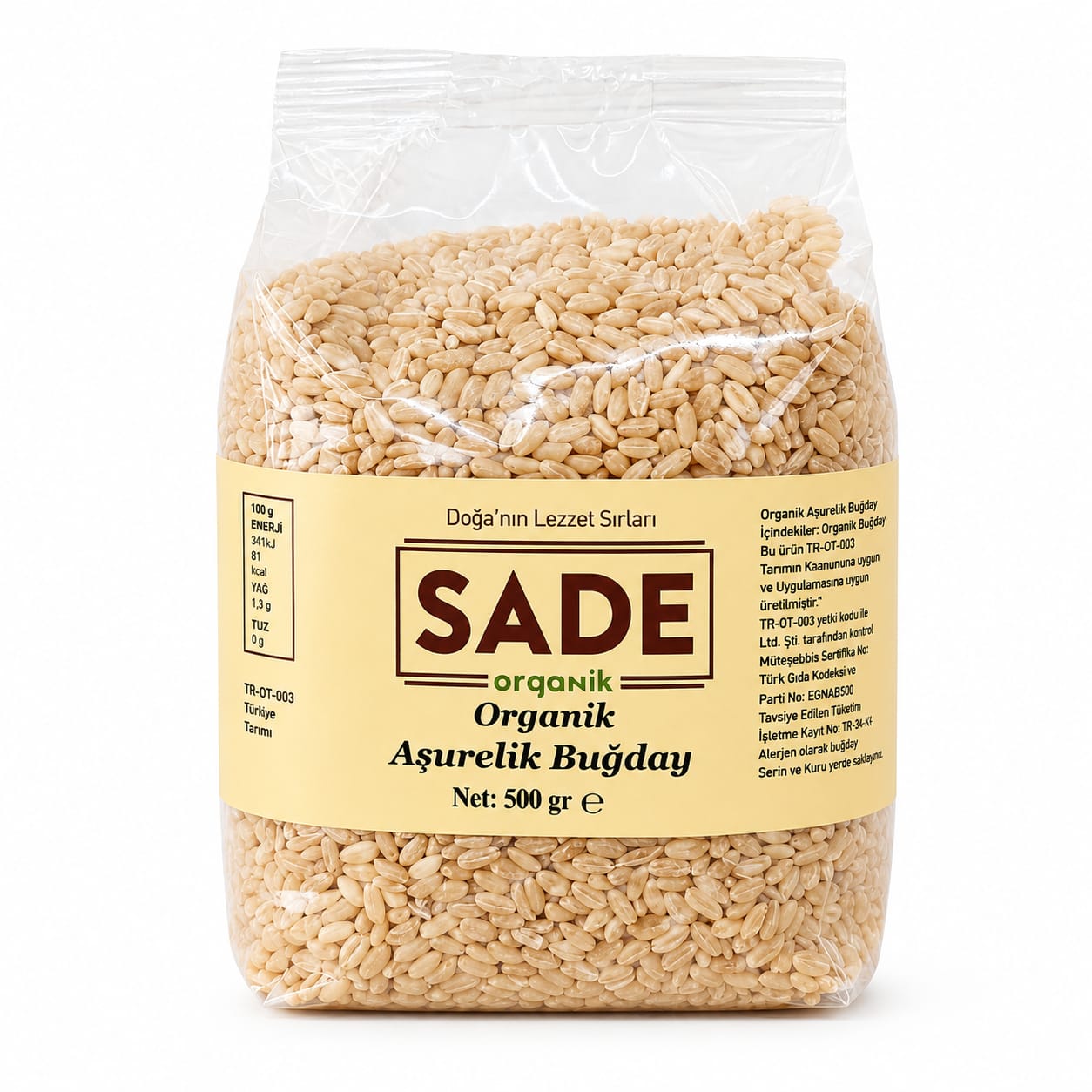 SADE ORGANİK AŞURELİK BUĞDAY 500 GR