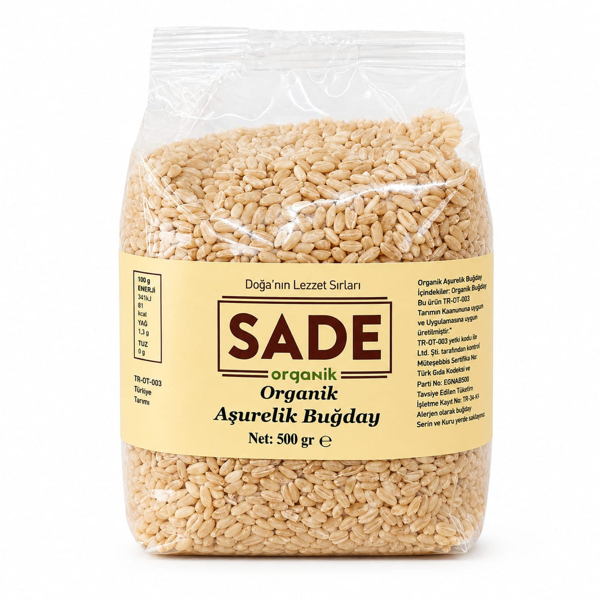 SADE ORGANİK AŞURELİK BUĞDAY 500 GR