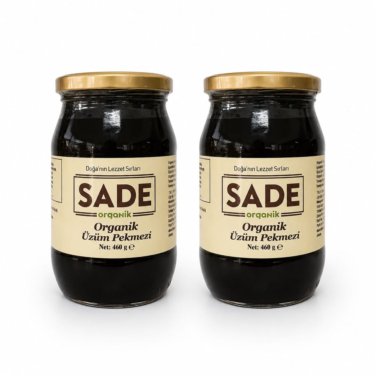 SADE ORGANİK ÜZÜM PEKMEZİ 460 GR 2 Lİ PAKET