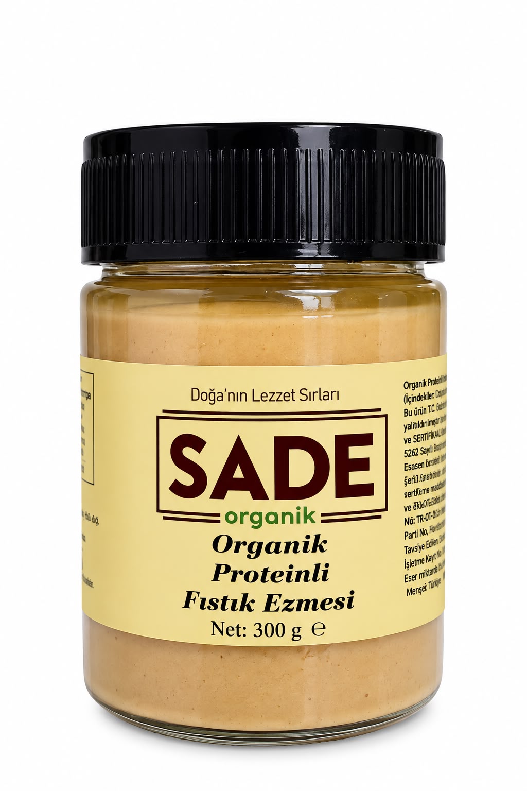 Sade Organik Proteinli Fıstık Ezmesi 300 gr