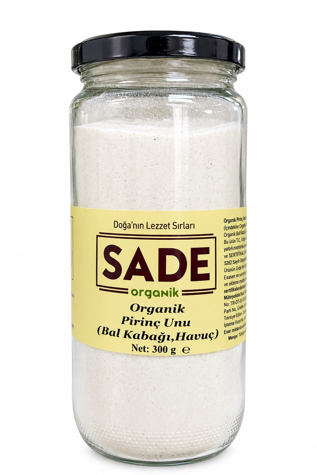 Sade Organik Pirinç Unu Bal Kabağı -Havuç 300 gr