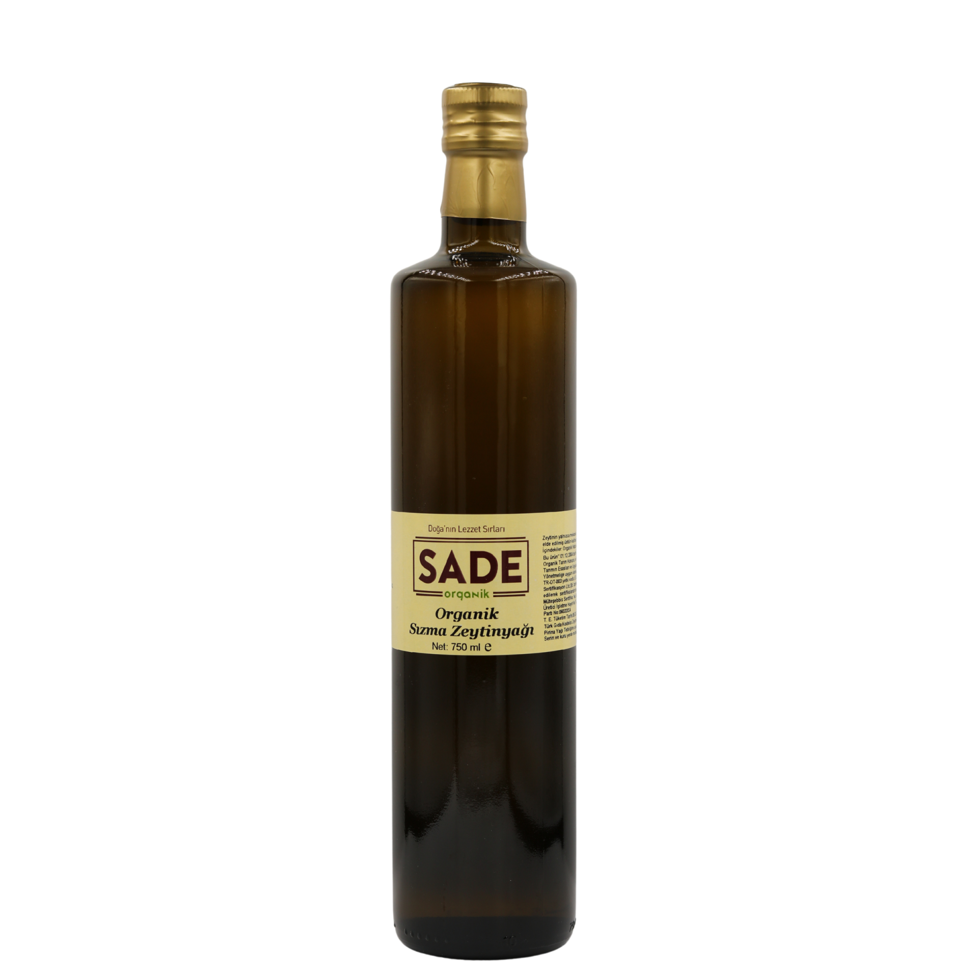 Sade Organik Sızma Zeytinyağı 750 ML